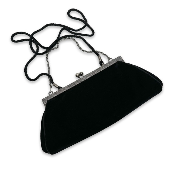 Black velvet evening bag - Picture 4 of 5